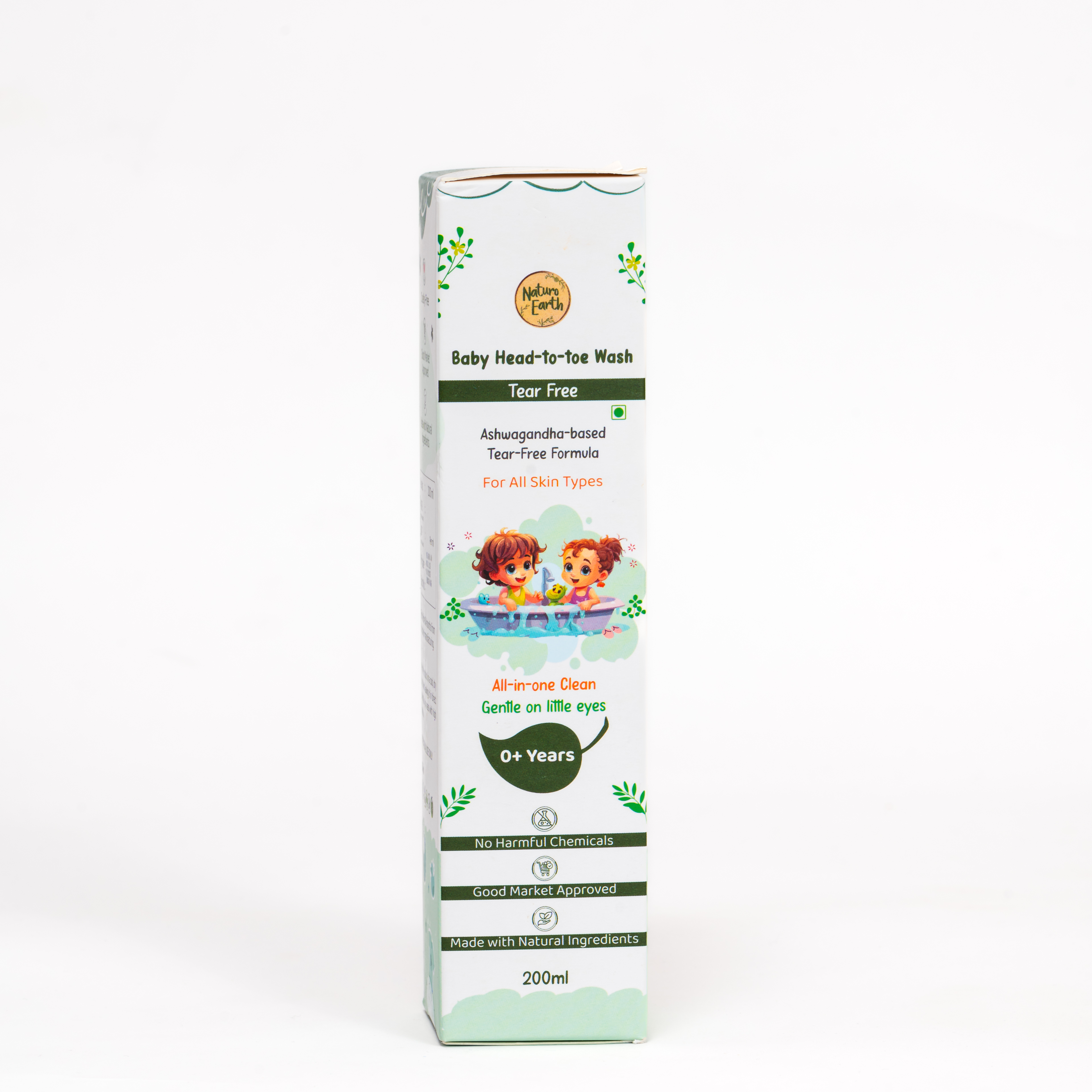 Naturo Earth Baby Head-to-Toe Wash (Tear Free) - 200ml